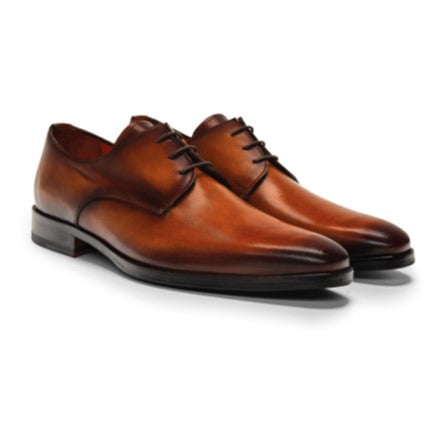 Luxury Lace-Up Dress Shoe Italian Hand Made in Patina Vitello